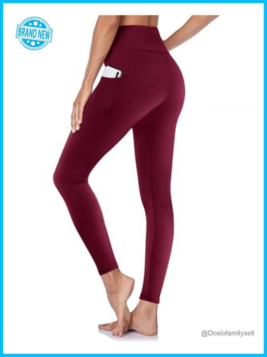 Pants - High Waisted Leggings with Pockets Women Buttery Soft Yoga Pants Athletic